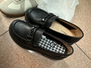 康莉真皮樂(lè )福鞋女秋季新款復古英倫風(fēng)一腳蹬通勤約會(huì )時(shí)尚小皮鞋 黑色 37 曬單實(shí)拍圖