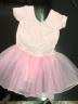 铁箭（TIEJIAN） 儿童舞蹈服女童练功形体服蓬蓬裙连体服芭蕾舞演出服培训班服装 粉红色短袖 110cm 实拍图