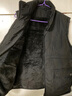 恒源祥中年人爸爸秋冬裝加絨加厚羽絨棉馬甲中老年人保暖男士坎肩 黑色【加絨加厚羽絨棉】馬甲 L 建議90-110斤 曬單實(shí)拍圖