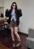 暄琰厚底馬丁靴女2025新款百搭時尚增高顯瘦百搭英倫風機車短靴子 棕色馬丁靴女 38 曬單實拍圖