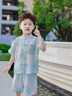 齊齊熊（ciciibear）男童漢服套裝夏裝男寶寶夏季襯衫兩件套節(jié)日薄 水龍吟 110 曬單實(shí)拍圖