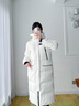 波司登（BOSIDENG）極寒90鵝絨長(zhǎng)款羽絨服男女情侶款過膝防風(fēng)保暖外套 冰川白8637 M 165/88A 曬單實(shí)拍圖