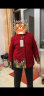 秋星福中老年女装冬装奶奶装本命年红色加厚外套老年人衣服妈妈唐装生日 牡丹款红色加绒两件套装 4XL 建议130-145斤 实拍图