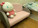 dgbaobei兒童沙發(fā)寶寶兒童椅青少年男孩女孩沙發(fā)幼兒園兒童房閱讀角沙發(fā) 1170L雙人粉+灰沙發(fā) 86cm 曬單實(shí)拍圖
