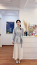 黎依奴（LISLAVE）感垂感醋酸緞面半身裙女2025夏季新款中長(cháng)款魚(yú)尾裙高腰顯瘦包臀裙 淺杏色 [春夏款9902裙長(cháng)92左右] XL 曬單實(shí)拍圖