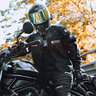 杜漢（DUHAN）摩托車(chē)騎行服男四季防摔機車(chē)服越野賽車(chē)服騎士外套 D-020黑色上衣 2XL 曬單實(shí)拍圖