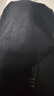 酷萬秋冬季彈力松緊腰牛仔褲男寬松小直筒潮胖子加肥加大碼哈倫褲抽繩 黛黑色 4XL 【210斤左右】 曬單實拍圖