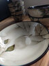 玉泉 家用陶瓷吃飯餐具米飯單個菜盤湯盤泡面韓式手繪陶瓷碗 竹葉4.5英寸碗 曬單實拍圖