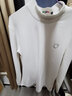 老人頭雙面絨德絨T恤男春秋季半高領(lǐng)純色內搭保暖衛衣長(cháng)袖T恤貼身打底衫 DV539白色 2XL 54/180 曬單實(shí)拍圖