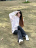 皮爾卡丹（pierre cardin）彩虹條紋2025新款女連帽針織開(kāi)衫外套春秋寬松慵懶風(fēng)秋冬毛衣 粉色 S 建議75-95斤 曬單實(shí)拍圖