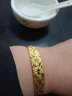 千影珠寶黃金手鐲女款9999足金鐲子滿(mǎn)天星素金收縮口送媽媽送老婆按克 約16.46-16.7g(含工費30) 曬單實(shí)拍圖