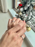 朵詩(shī)梵菲情侶戒指一對男女小眾高級表白定情信物周年紀念日禮物送女友生日 湖映山雪對戒【免費刻字】 曬單實(shí)拍圖