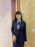 古緹琪小西裝套裝女春秋女士正裝外套OL工作服職業(yè)裝西裝女西服工裝上衣 藍(lán)色西裝 S 曬單實拍圖