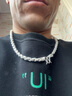 佰譽(yù)銀家鏈子足銀 男士999足銀項(xiàng)鏈 霸氣 潮粗大長(zhǎng)款潮嘻哈街舞掛鏈男生款 粗約6.8MM/長(zhǎng)約55CM/重約81克 曬單實(shí)拍圖
