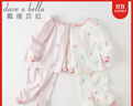 戴維貝拉（DAVE＆BELLA）秋冬兒童內衣套裝女童秋衣秋褲寶寶衣服兩件套 曬單實(shí)拍圖