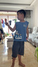 巴布豆男童夏裝兒童背心夏季新款純棉舒適透氣男孩時(shí)尚百搭純色坎肩衣服 牛仔藍 敞篷巴布組合 130 曬單實(shí)拍圖