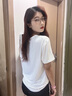 棲紀(jì)莫代爾寬松t恤女短袖2025夏季新款冰絲薄款上衣 白色 L 建議(112-126斤) 曬單實(shí)拍圖