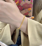 法卡曼（FACAMAN）黃金手鏈女款足金999碎金子新款碎碎平安穿繩手鐲生日禮物 【碎碎平安】黃金手鏈 曬單實(shí)拍圖