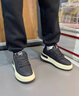 燃爆火焰 BOOMFLAME高端輕奢男鞋秋款新款運動(dòng)休閑鞋厚底增高板鞋胖丁面包鞋 米白紅[單鞋款] 38 曬單實(shí)拍圖