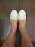 卡帝樂(lè )鱷魚(yú)（CARTELO）舒適豆豆鞋春秋款媽媽鞋軟底女式真皮單鞋平底軟皮鞋百搭中年女鞋 單鞋款1695 米白色 37 曬單實(shí)拍圖