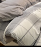 名创优品（MINISO）全棉四件套 1.5/1.8米床抗菌100%纯棉床单被套 双拼灰 200*230cm 实拍图