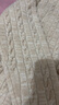 LACOSTE法國(guó)鱷魚女裝時(shí)尚潮流百搭圓領(lǐng)絞花開衫長(zhǎng)袖毛衣|AF0904 IBR/米色 M /165 曬單實(shí)拍圖