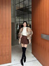 NINE WEST品牌長筒靴女2025冬季新款顯瘦反絨過膝長靴高跟瘦瘦靴 黑色 34 曬單實拍圖