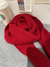 CHANEELR & KARITH圍巾女2025新款秋冬季圍巾女加厚百搭長(cháng)款披肩生日禮物送女生女友 紅色 曬單實(shí)拍圖