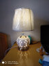 苏柏雪（suboxue） 陶瓷台灯卧室床头灯简约现代创意温馨暖光浪漫家用装饰床头柜灯 型号：127金 按钮开关（暖光） 实拍图