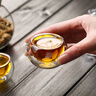 美斯尼 茶杯品茗杯小茶杯雙層玻璃杯子功夫茶杯茶具主人杯茶碗泡茶杯 50ml溫瑩杯 曬單實(shí)拍圖