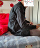 東楓秋冬加絨加厚長(cháng)袖襯衫男簡(jiǎn)約百搭純色休閑外套男時(shí)尚潮流保暖襯衣 黑色 L 曬單實(shí)拍圖