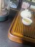 新款德國電木茶盤(pán)家用高密度42支膠木茶臺高檔功夫茶具排水茶托盤(pán) 【黃花梨色直條】40*20*3CM 曬單實(shí)拍圖