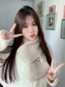 慕瓊（MUQIONG）圍巾女冬季高級感保暖可愛(ài)毛線(xiàn)針織日系三麗鷗美樂(lè )蒂正品學(xué)生圍脖 米白(美樂(lè )蒂-正版) 曬單實(shí)拍圖