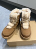UGG秋季新款女士時(shí)尚舒適保暖系帶平底拉鏈休閑短筒雪地靴1174574 CHE | 栗色 37 曬單實(shí)拍圖