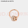 CHARLES&KEITH簡約亮鉆圓環(huán)DIY項鏈掛墜生日禮物CK5-73220023 Rose Gold玫瑰金色 1個 曬單實拍圖