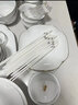 陶沁泉碗盤餐具整套喬遷之喜景德鎮(zhèn)骨瓷輕奢碗筷10人高腳碗皮具禮盒裝 吉祥如愿餐具套裝 68頭 曬單實拍圖