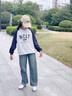 小豬彼特女童牛仔褲春秋2025新款兒童褲子秋裝套裝大童女裝秋季闊腿褲直筒 13042藍色【春秋款】 120 cm 曬單實(shí)拍圖
