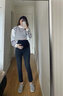 優(yōu)美珍日本孕婦褲春秋款外穿薄款孕早期秋季小腳牛仔褲子打底褲孕婦秋裝 黑色（春秋款） XXL 曬單實(shí)拍圖