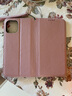 iCoverCase蘋果11/12/13pro手機(jī)殼iPhone11promax保護(hù)套真皮防摔翻蓋套 【頭層牛皮真皮】粉色 蘋果12proMax【6.7英寸】 曬單實(shí)拍圖