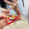 六桂福珠寶如意金蓮黃金手鏈女足金轉運珠紅繩中秋節禮物送女友老婆生日紀念 京速達/如意金蓮紅繩手鏈 曬單實(shí)拍圖