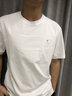 PRIDEME輕奢夏季薄款冰絲光棉無痕白色t恤男短袖修身休閑男士半袖上衣男 MG24048-白色 3XL【體重建議：160-170斤】 曬單實拍圖