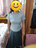 妙奕嘉短袖女修身正肩t恤女裝夏季新款潮流純欲上衣辣妹小個(gè)子涼感半袖 波點(diǎn)短袖【灰色】 M 【建議85-100斤】 曬單實(shí)拍圖