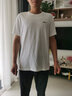 鴻星爾克短袖男士T恤夏季新款運動(dòng)服透氣速干男裝寬松冰絲跑步短t健身上衣 正白2095 4XL 曬單實(shí)拍圖