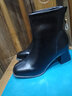 大東女士切爾西女春季2025年新款高跟鞋時(shí)尚韓版方頭粗跟網(wǎng)紅瘦瘦靴短靴子 黑色[加絨】 37 曬單實(shí)拍圖