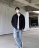 NEW OR MODE美式復(fù)古高街牛仔外套男新款春秋季青少年潮牌痞帥高級感夾克上衣 灰色 XL 曬單實拍圖