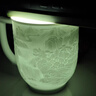 宜杯子景德鎮(zhèn)影青浮雕茶杯陶瓷泡茶辦公馬克杯家用茶杯茶具影青浮雕山水 曬單實(shí)拍圖
