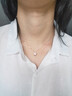 Eoth18k玫瑰金水滴項鏈女生鎖骨鏈跳動(dòng)的心彩金吊墜送女朋友生日禮物 （A款）18K玫瑰金水滴吊墜+925鏈子+證書(shū) 曬單實(shí)拍圖