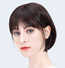 瑞貝卡（Rebecca）假發(fā)女100%真人發(fā)絲空氣劉海短直發(fā)bobo甜美干練短發(fā)整頂全頭套 大女主 自然黑 短發(fā) 25cm 全手織工藝 曬單實(shí)拍圖