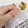 中國黃金（CHINA GOLD）足金轉運珠黃金耳環(huán)新款圓珠耳圈紀生日禮物送女友老婆教師節禮物 足金耳環(huán)【一對 約1.7g】 曬單實(shí)拍圖