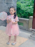 靚貝城堡漢服女童連衣裙寶寶夏季公主裙2兒童紗裙3三4四5歲女孩中國(guó)風(fēng)裙子 粉色 110 碼適合身高95-105厘米 曬單實(shí)拍圖